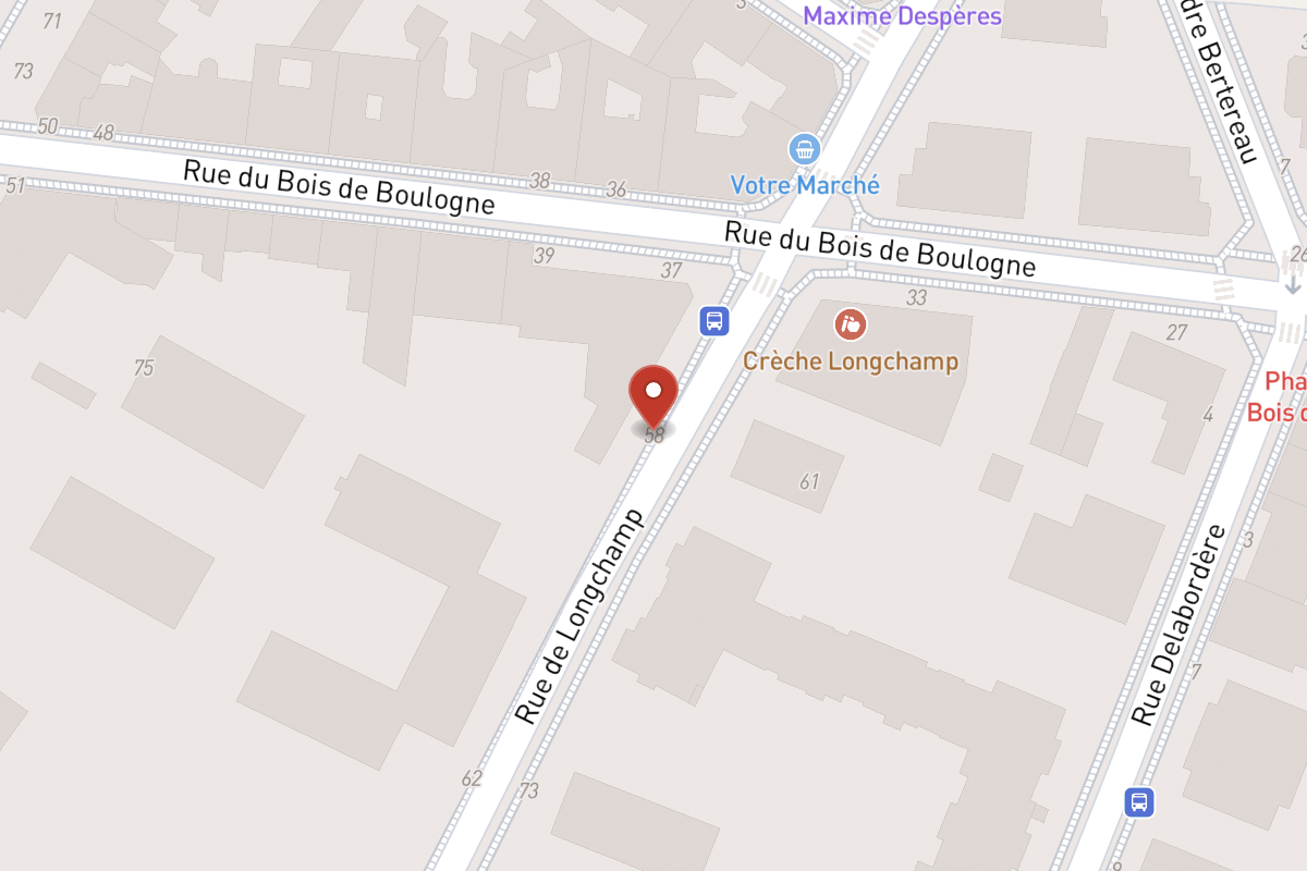 Plan de situation — 58 Rue de Longchamp