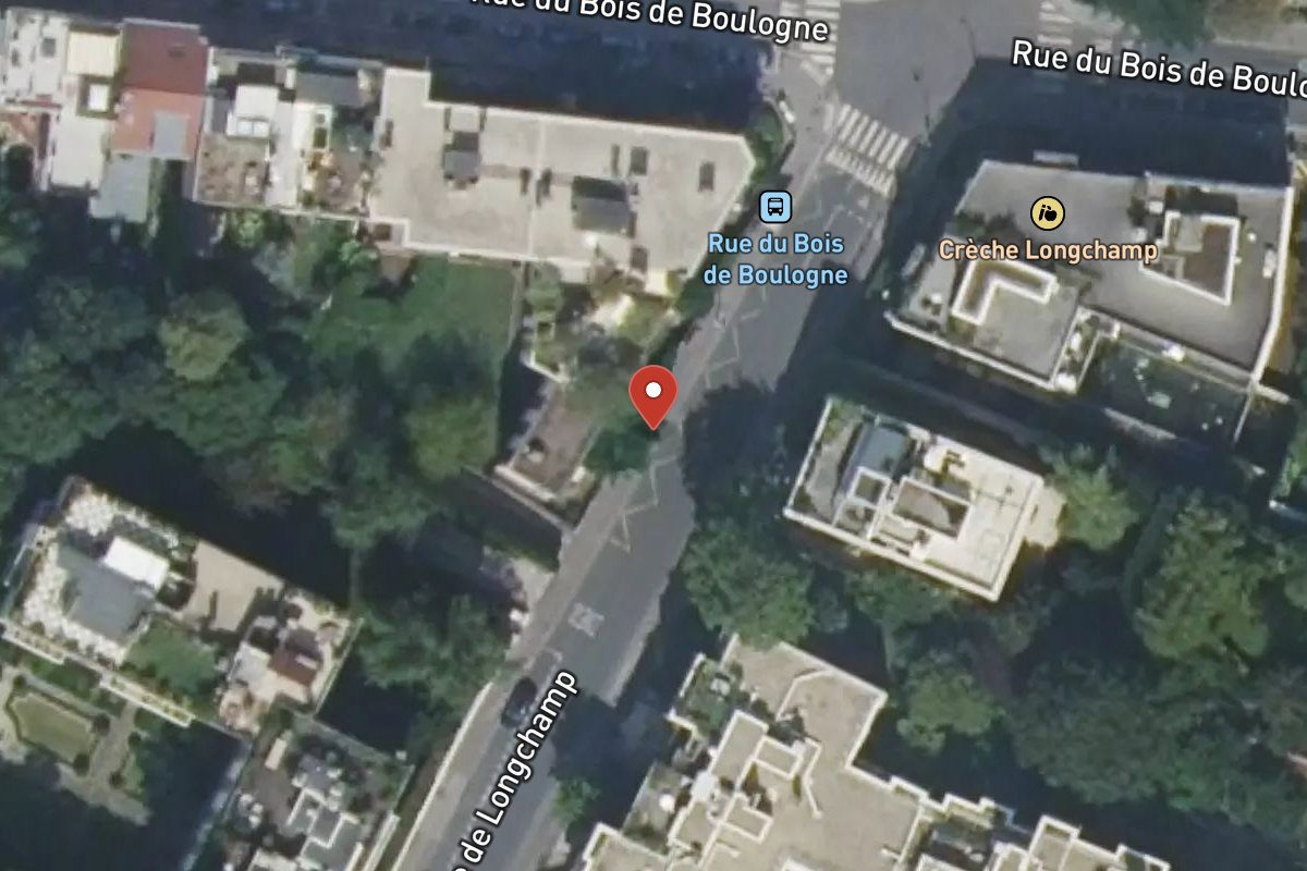 Vue satellite — 58 Rue de Longchamp