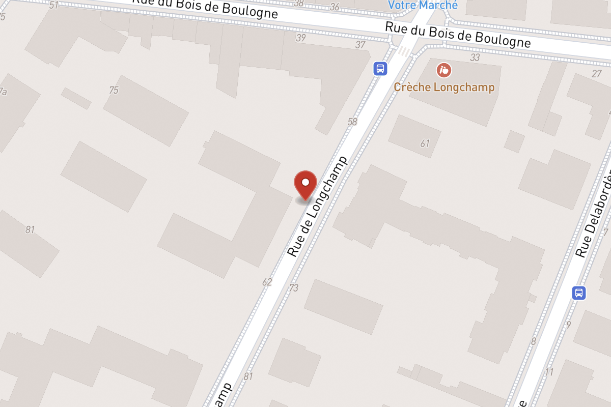 Plan de situation — 60 Rue de Longchamp