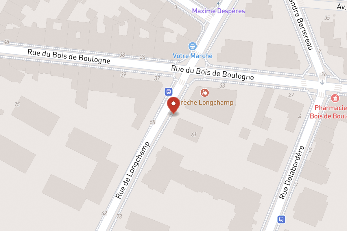 Plan de situation — 61 Rue de Longchamp