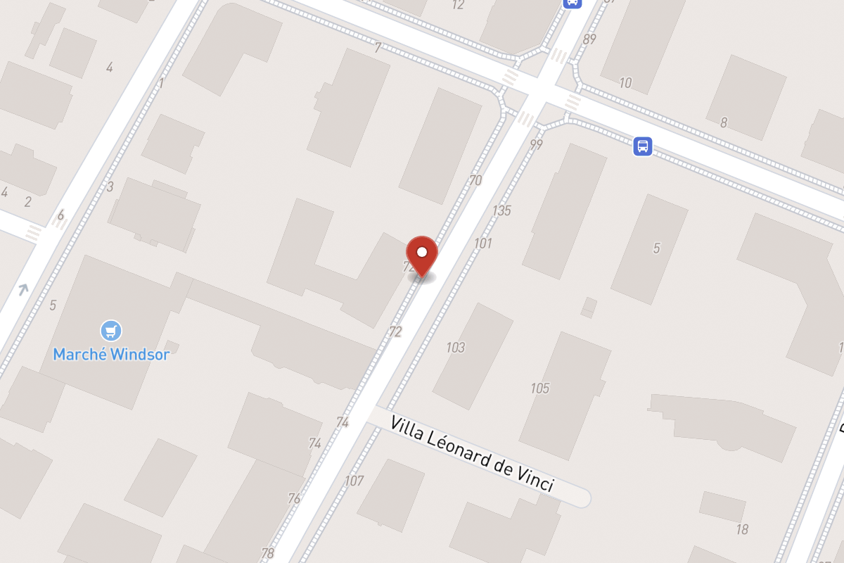 Plan de situation — 72 Rue de Longchamp