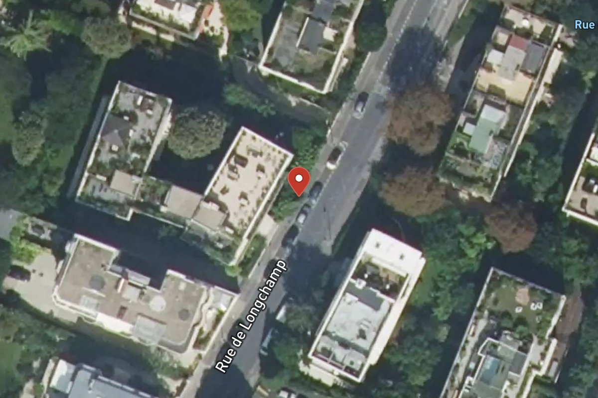 Vue satellite — 72 Rue de Longchamp