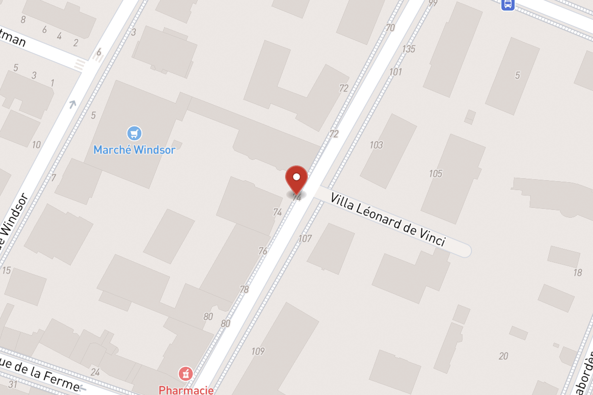 Plan de situation — 74 Rue de Longchamp