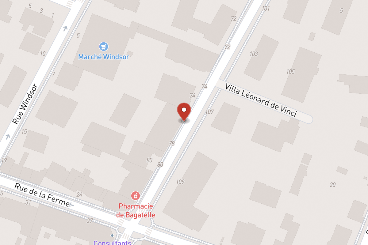 Plan de situation — 76 Rue de Longchamp