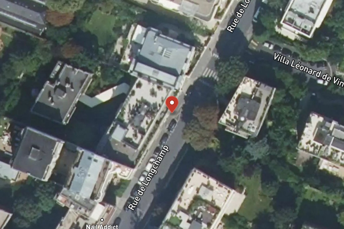 Vue satellite — 76 Rue de Longchamp
