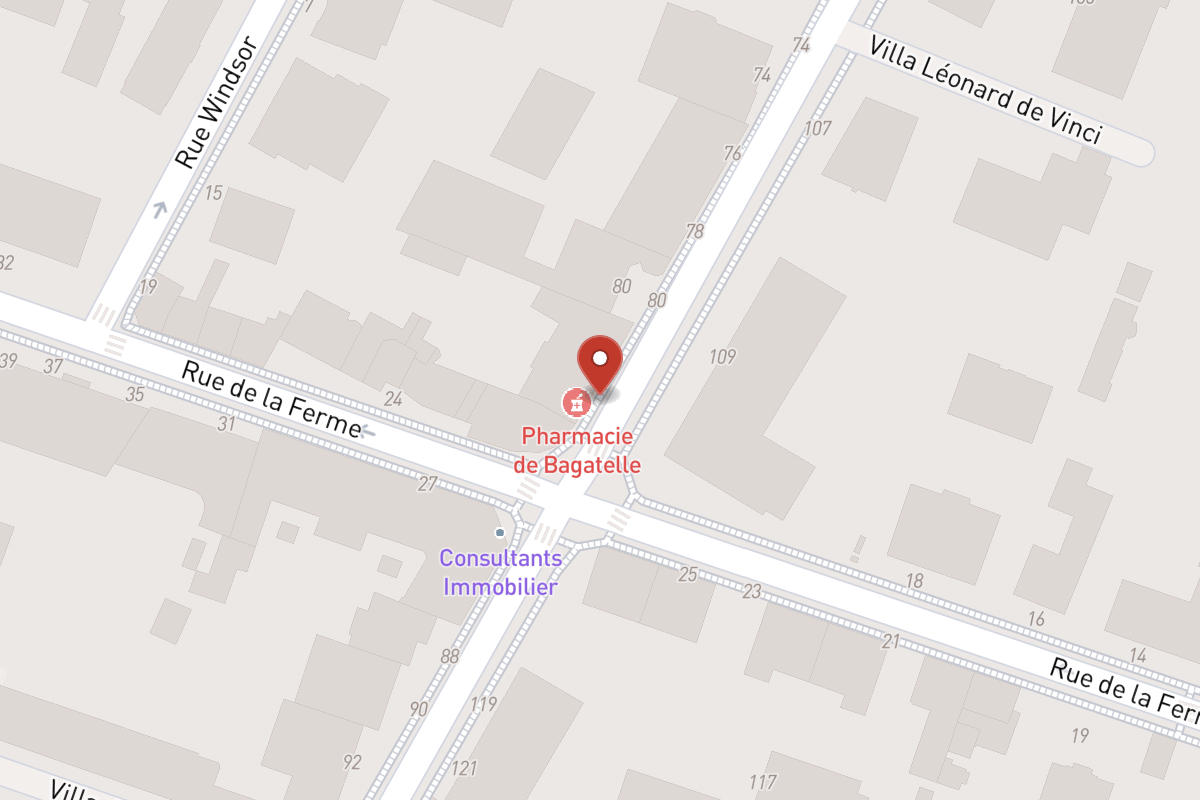Plan de situation — 82 Rue de Longchamp