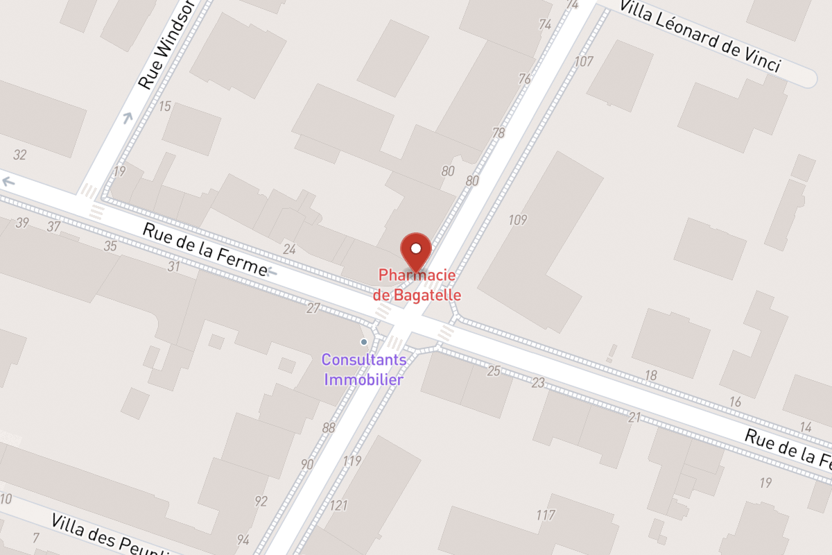 Plan de situation — 84 Rue de Longchamp