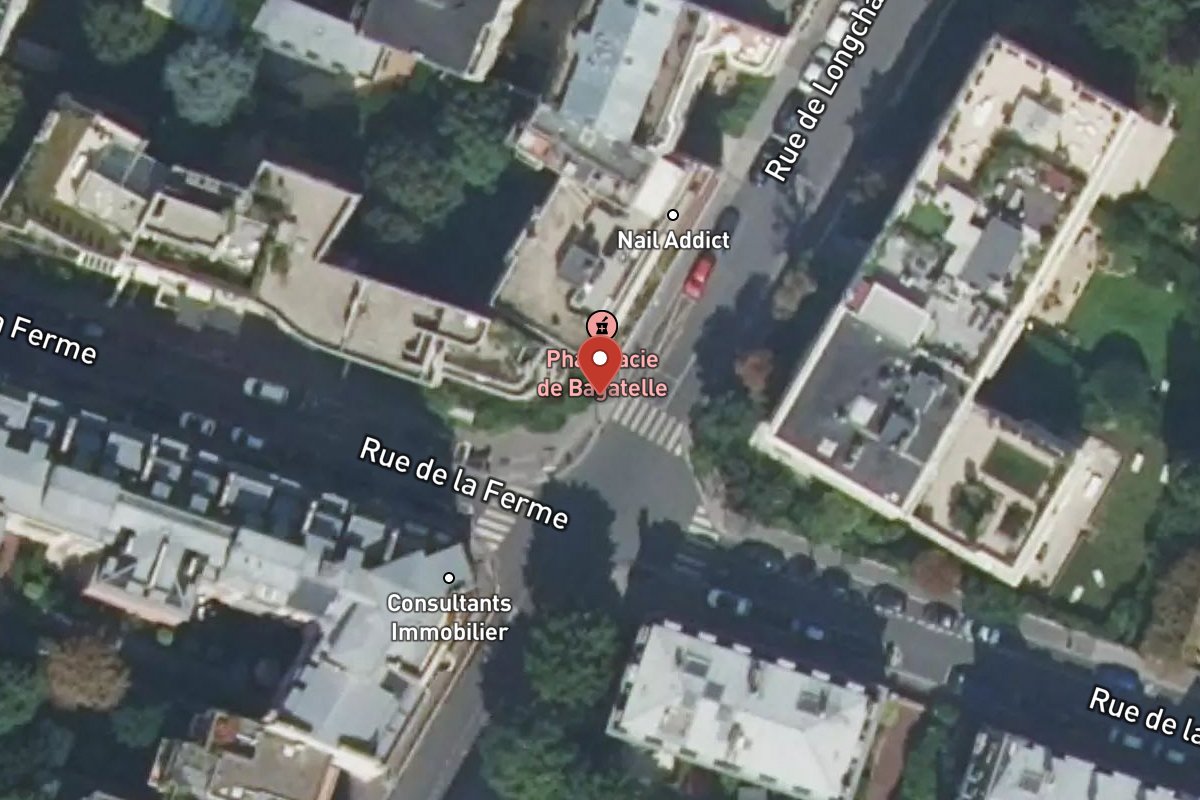 Vue satellite — 84 Rue de Longchamp