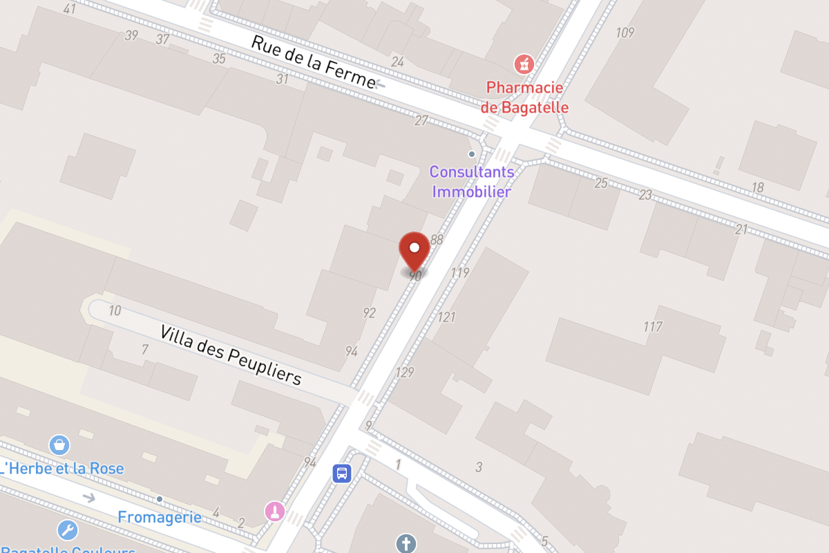 Plan de situation — 90 Rue de Longchamp