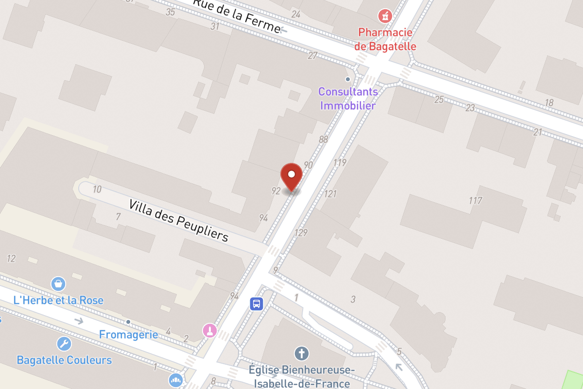 Plan de situation — 92 Rue de Longchamp