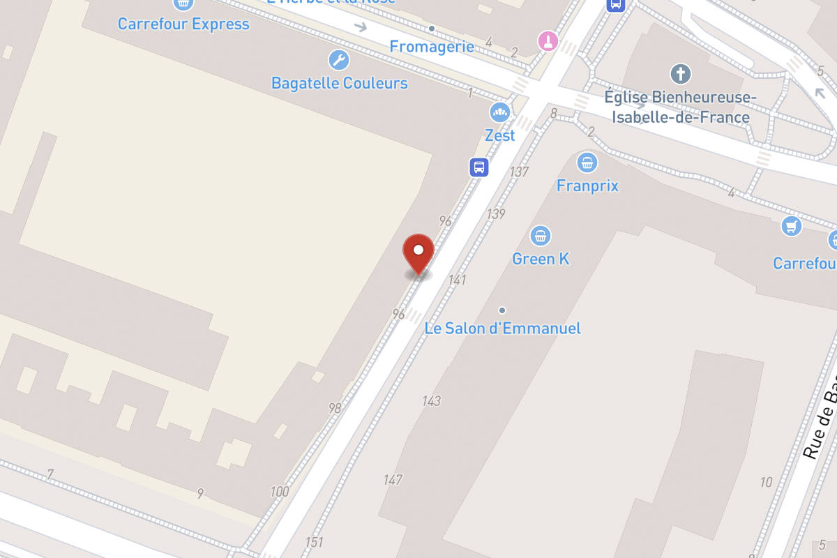 Plan de situation — 96BIS Rue de Longchamp