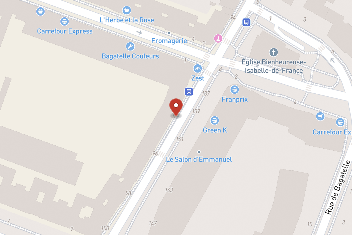 Plan de situation — 96 Rue de Longchamp