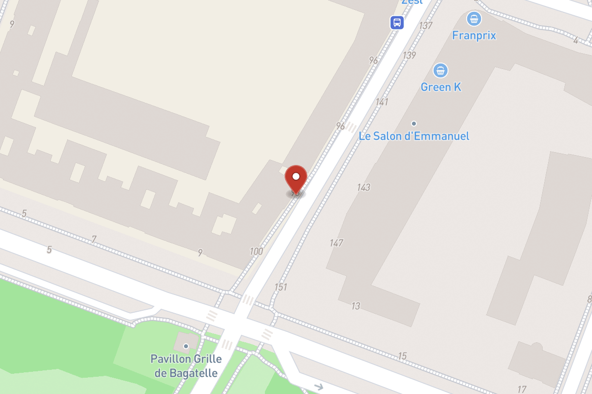 Plan de situation — 98 Rue de Longchamp