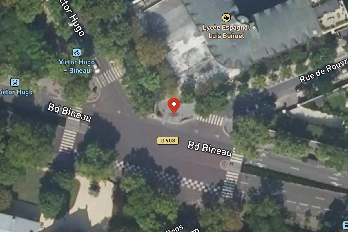 Vue satellite — 1 Rue de Rouvray