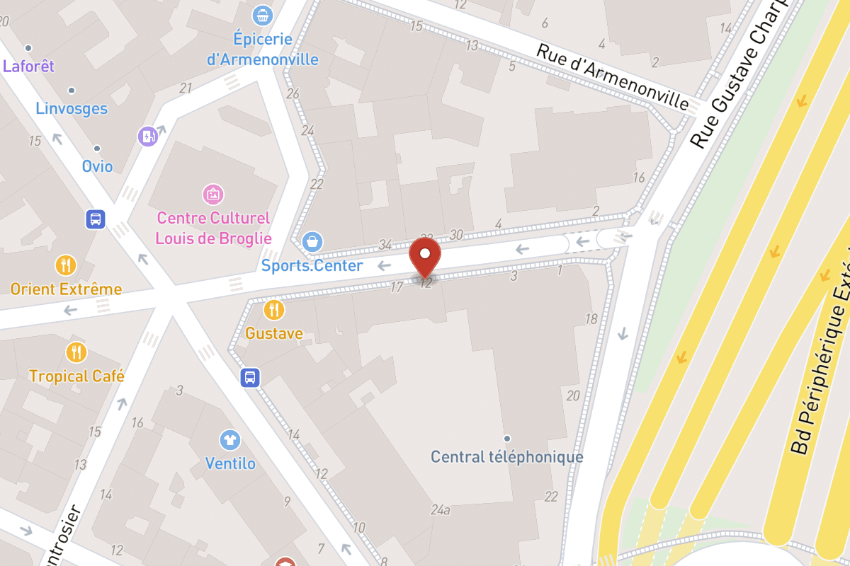 Plan de situation — 12 Rue de Sablonville