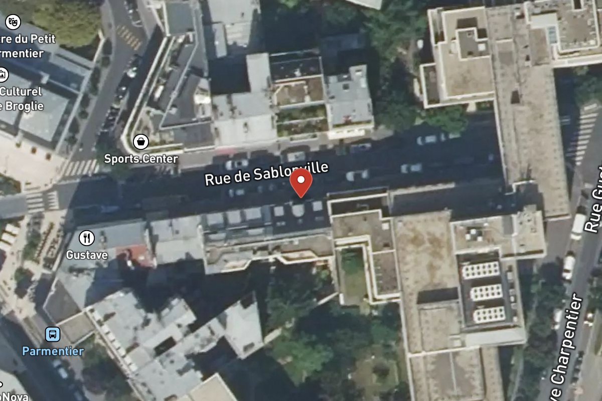 Vue satellite — 12 Rue de Sablonville
