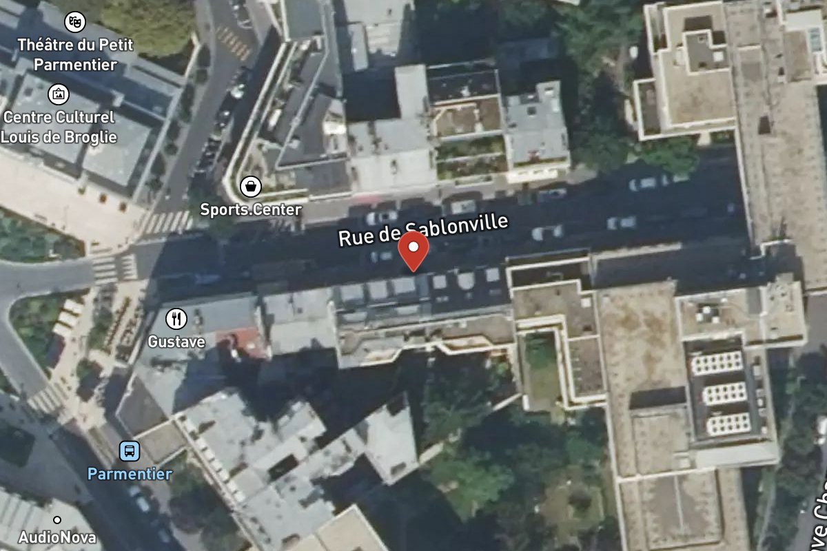 Vue satellite — 17 Rue de Sablonville