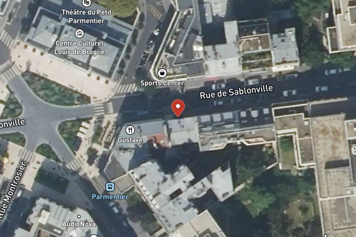 Vue satellite — 21 Rue de Sablonville