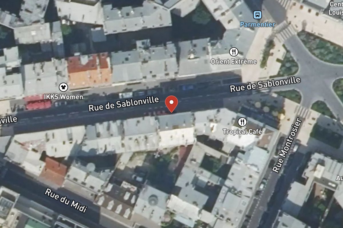 Vue satellite — 23 Rue de Sablonville