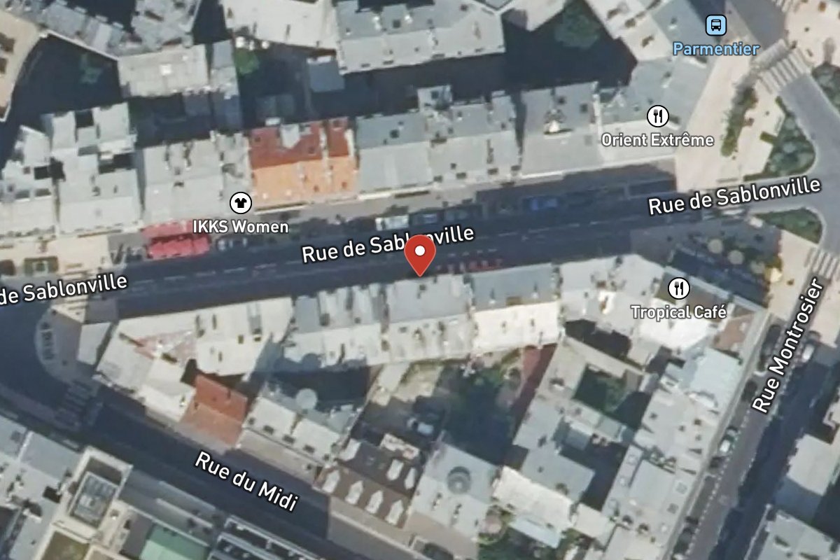 Vue satellite — 25 Rue de Sablonville