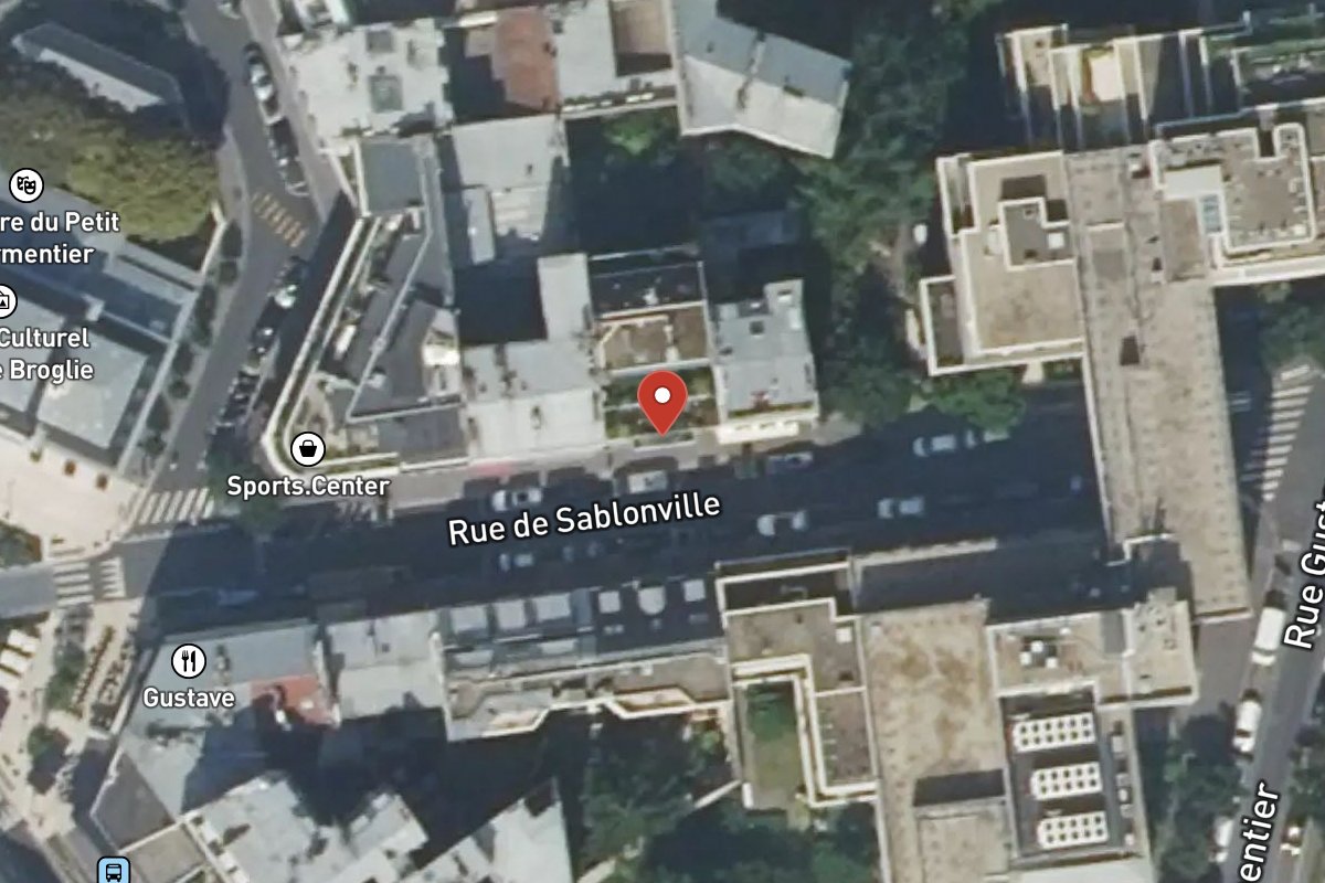 Vue satellite — 32 Rue de Sablonville