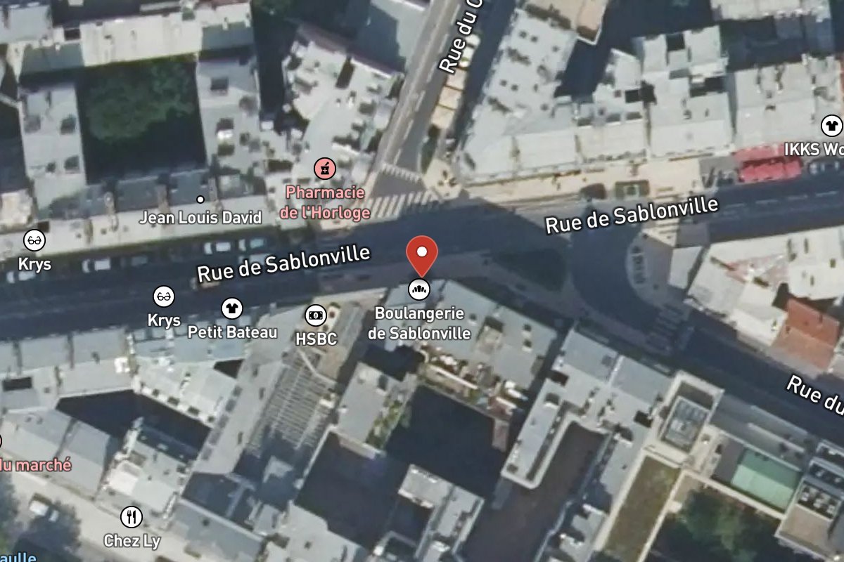 Vue satellite — 33 Rue de Sablonville