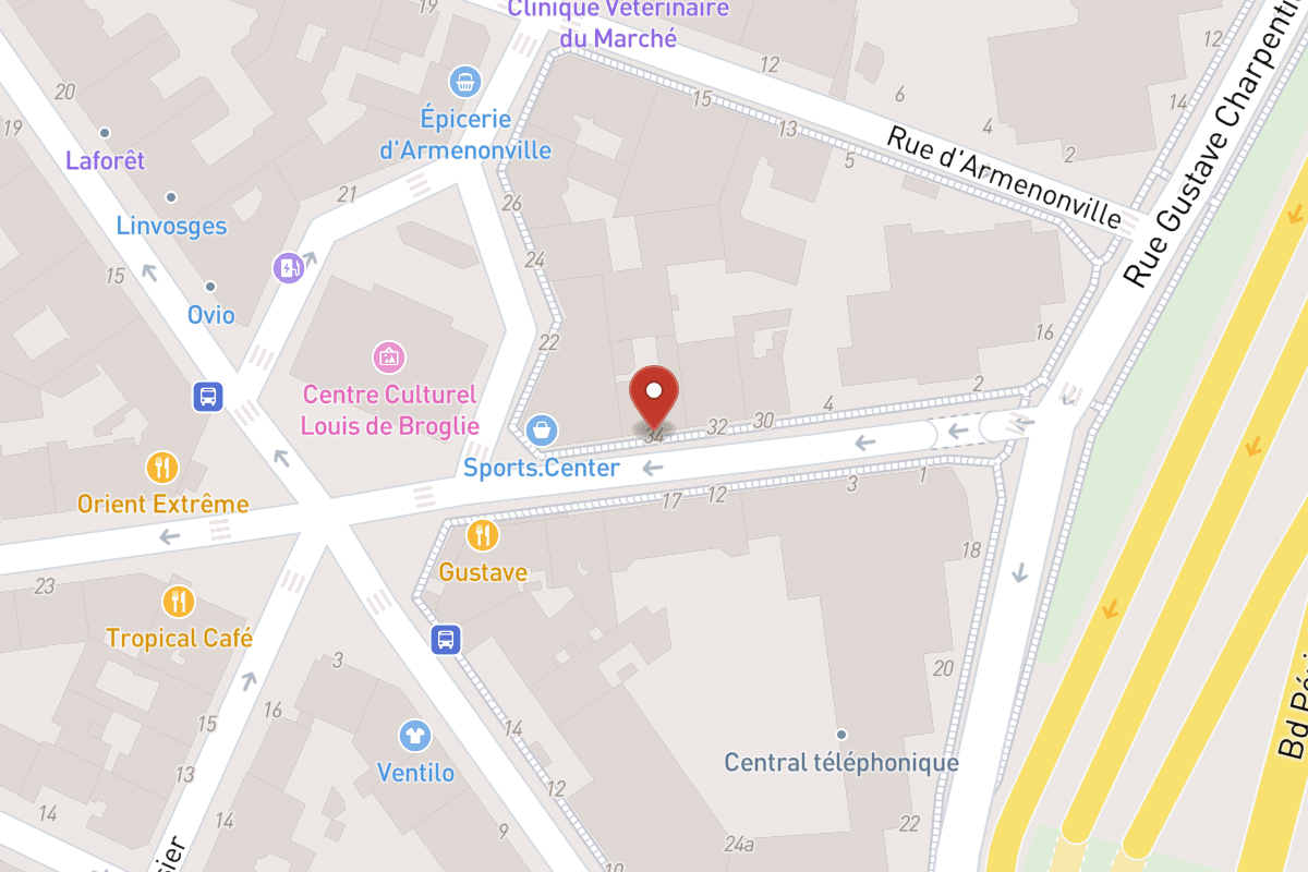 Plan de situation — 34 Rue de Sablonville