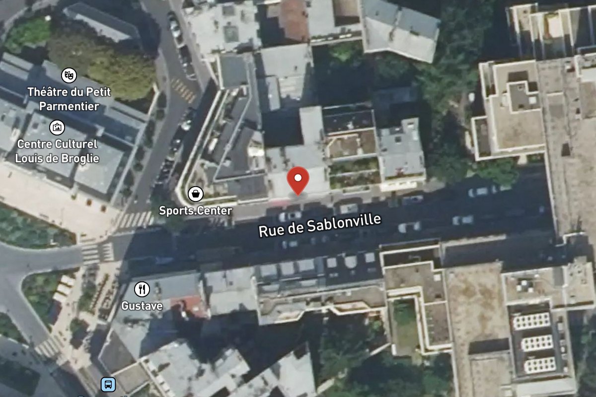 Vue satellite — 34 Rue de Sablonville