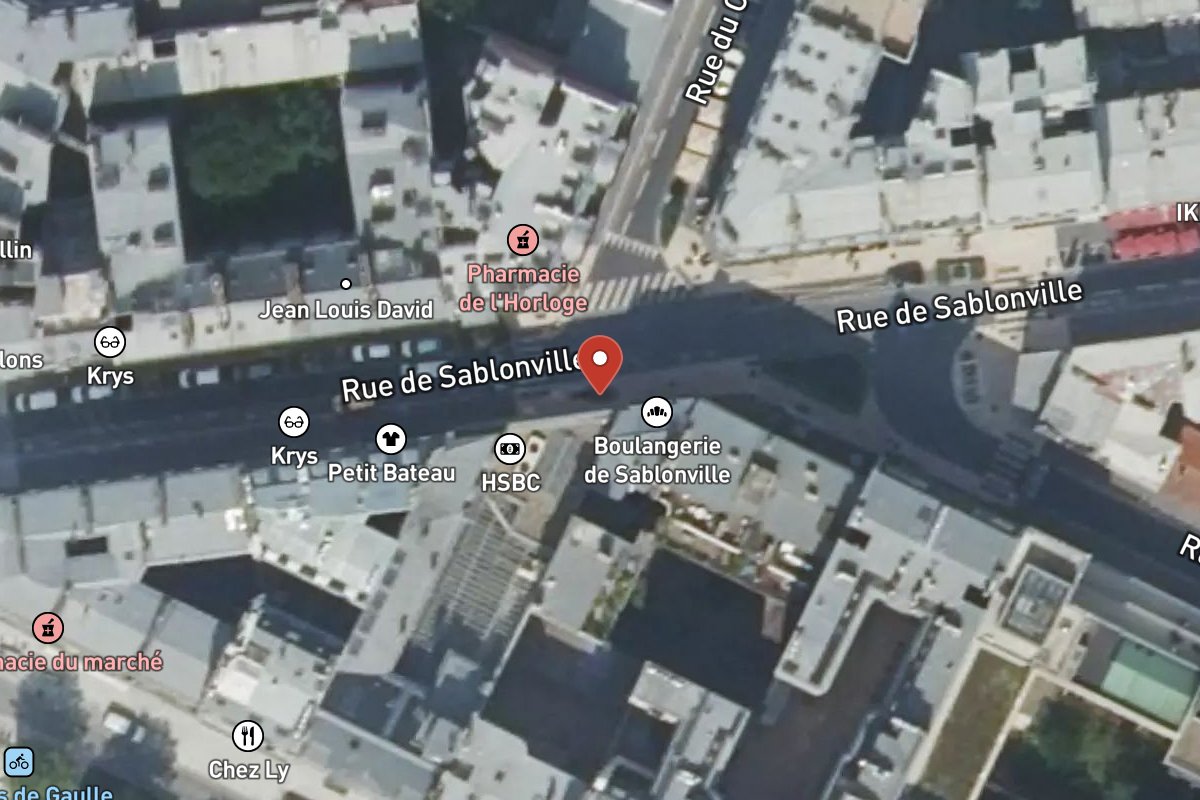 Vue satellite — 35 Rue de Sablonville