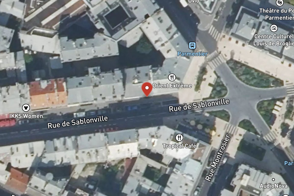 Vue satellite — 36 Rue de Sablonville