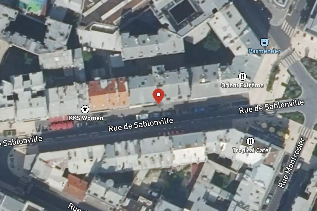 Vue satellite — 40 Rue de Sablonville
