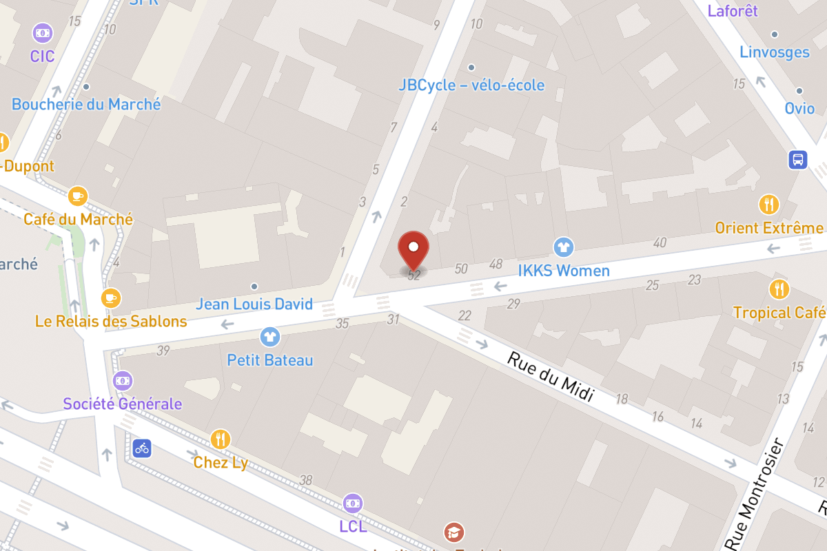 Plan de situation — 52 Rue de Sablonville