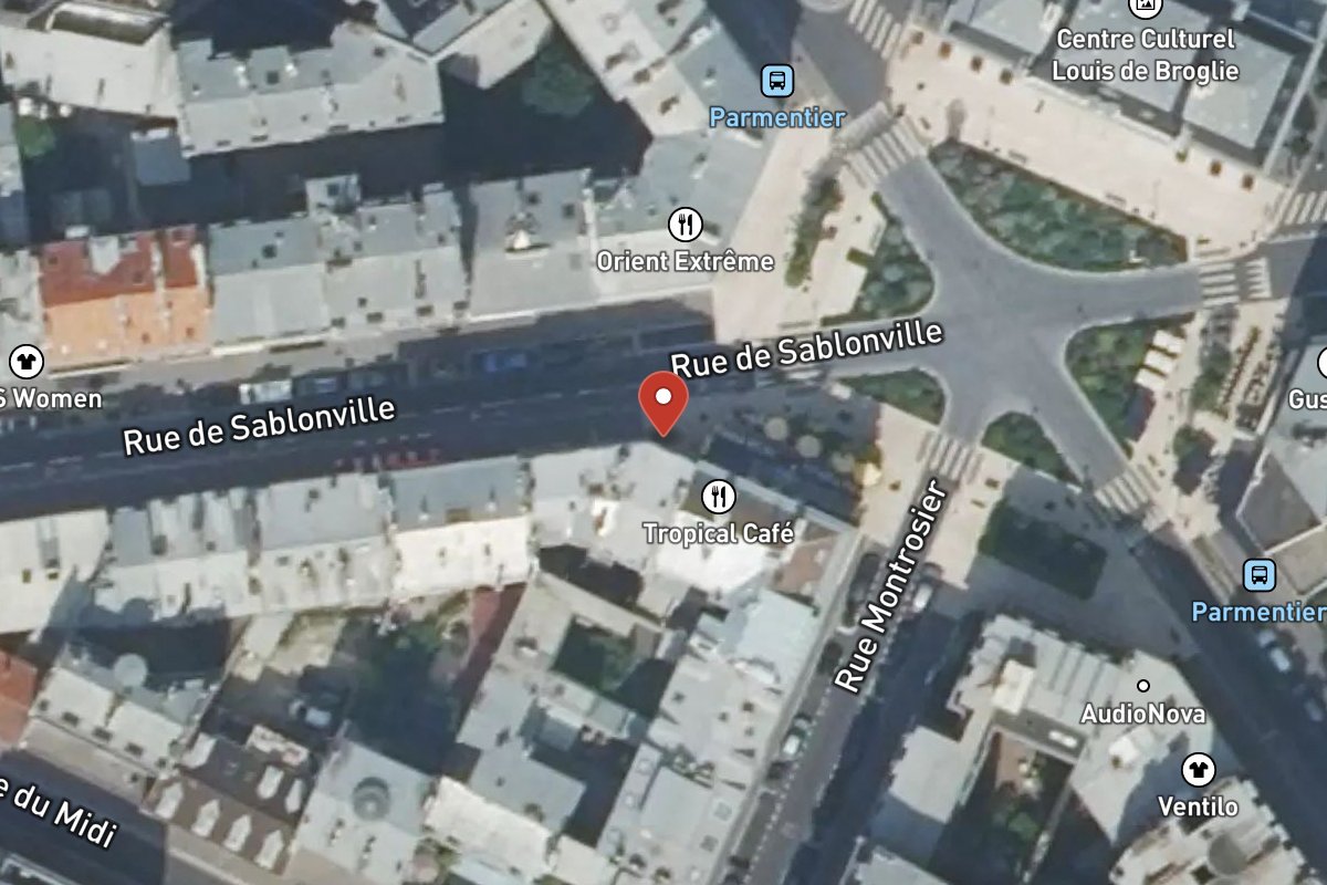 Vue satellite — 5 Rue de Sablonville