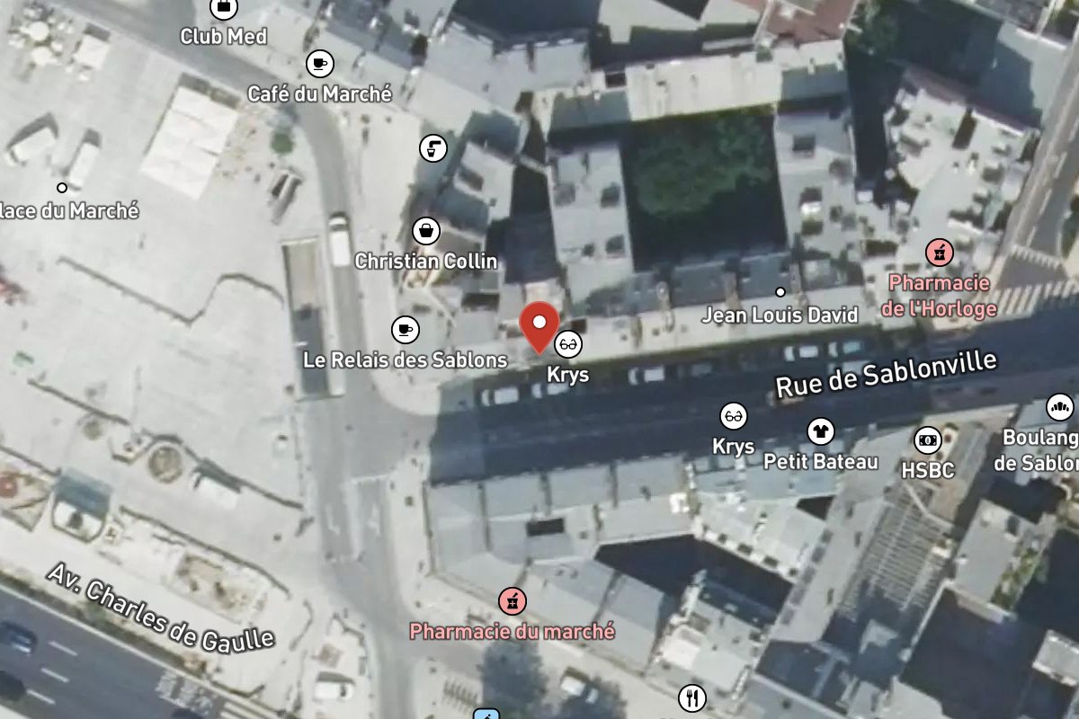 Vue satellite — 60 Rue de Sablonville