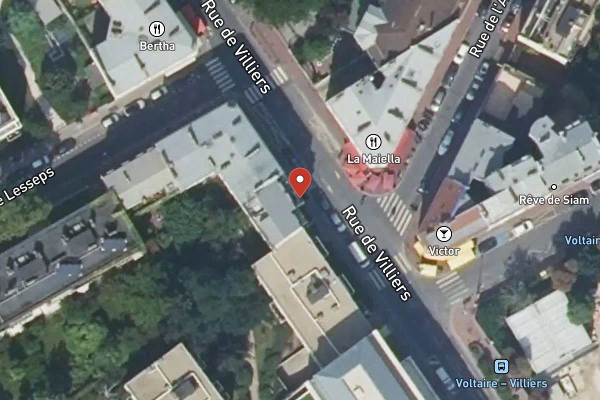 Vue satellite — 53 Rue de Villiers