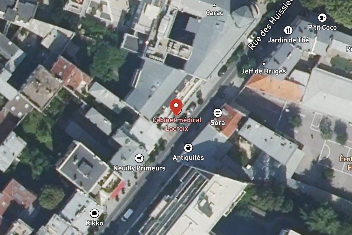 Vue satellite — 13 Rue des Huissiers