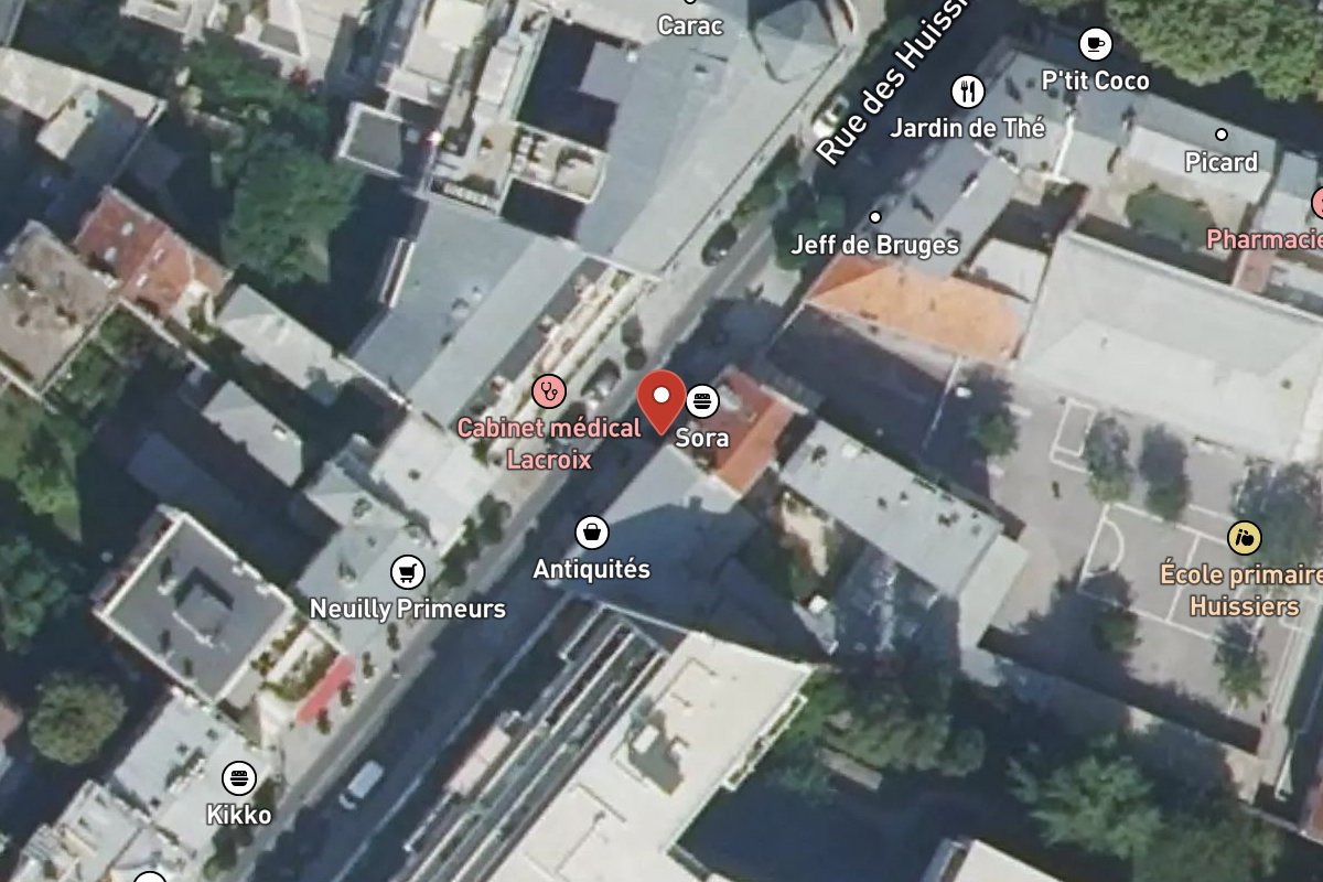 Vue satellite — 18 Rue des Huissiers