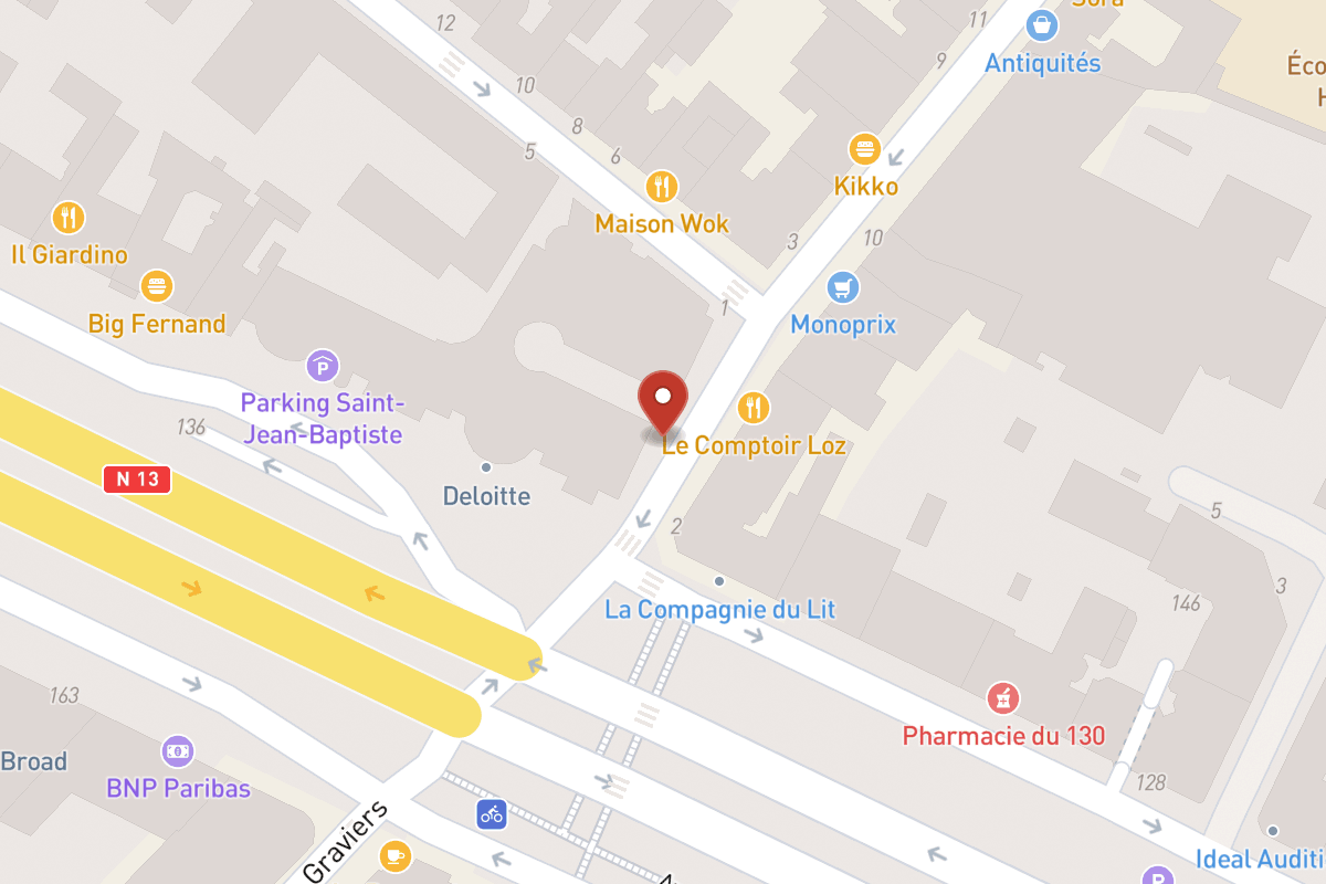 Plan de situation — 1 Rue des Huissiers