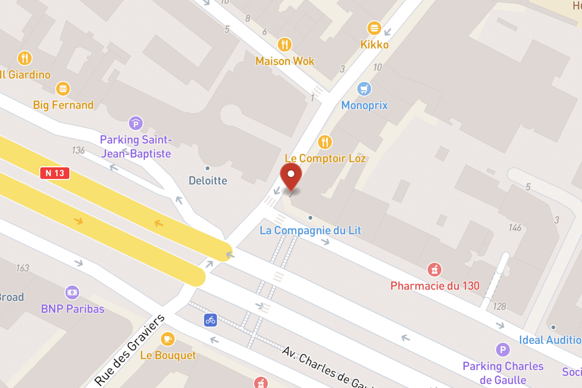 Plan de situation — 2 Rue des Huissiers