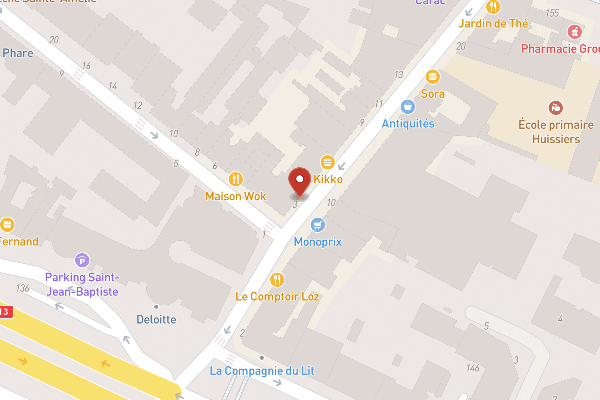 Plan de situation — 3 Rue des Huissiers