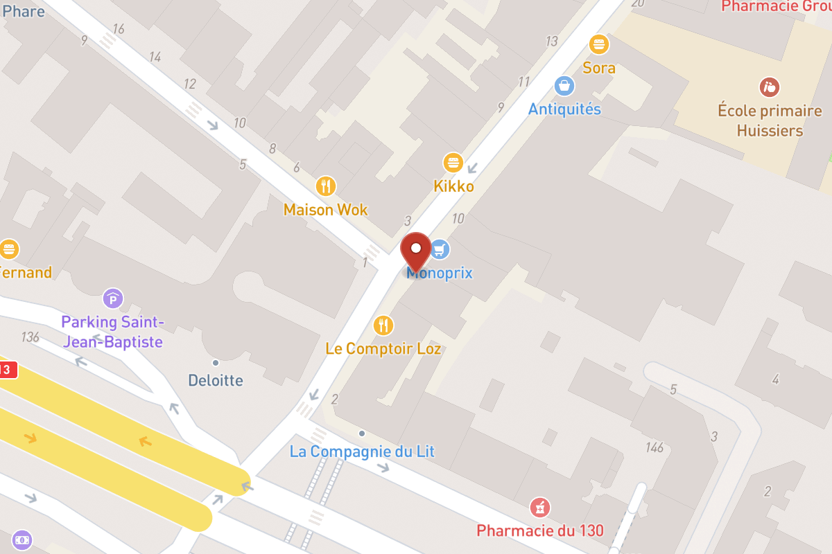 Plan de situation — 6 Rue des Huissiers