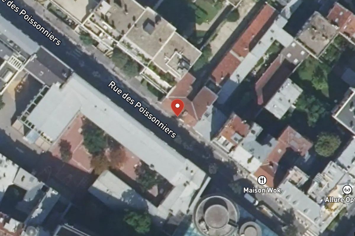 Vue satellite — 10BIS Rue des Poissonniers