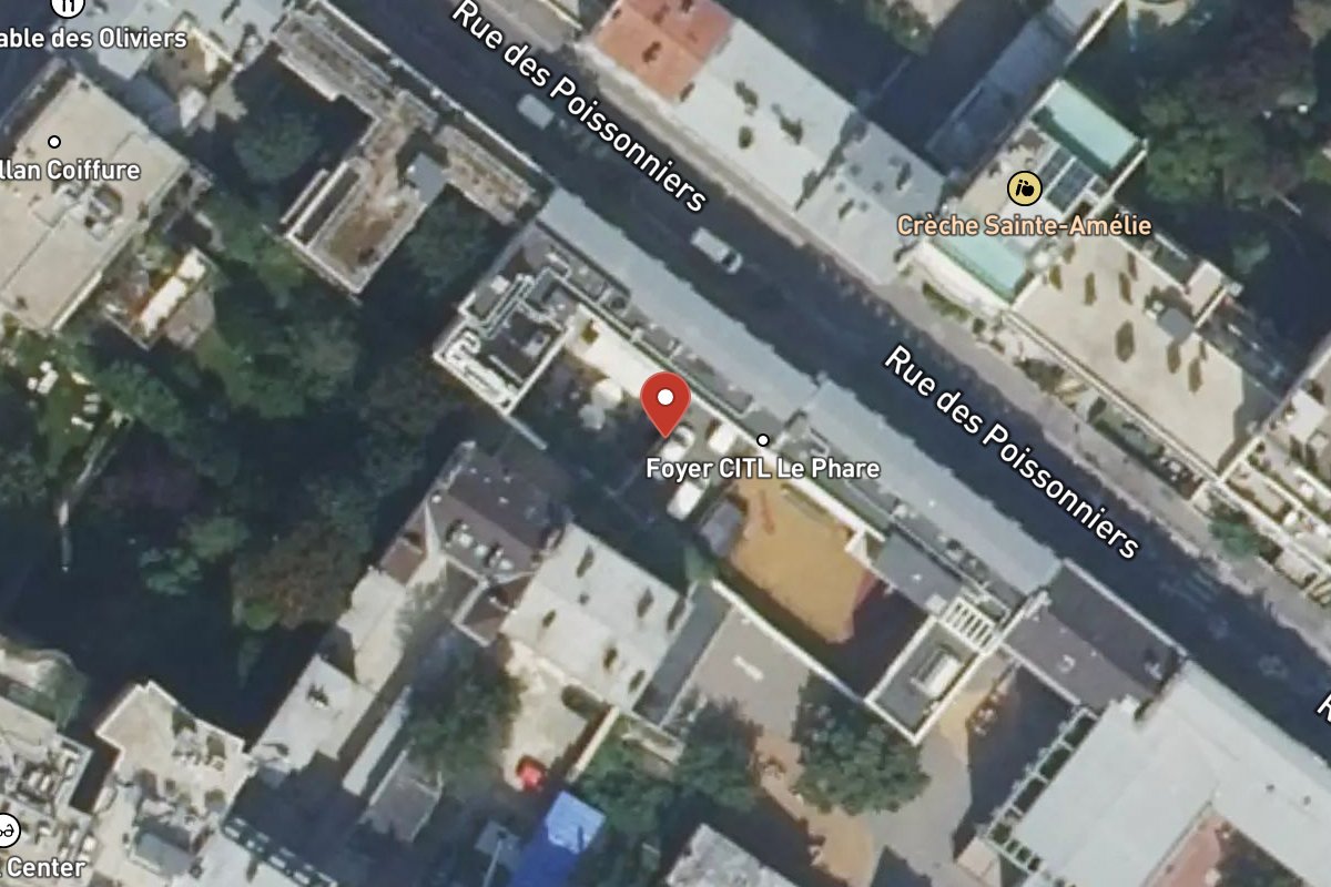 Vue satellite — 11 Rue des Poissonniers
