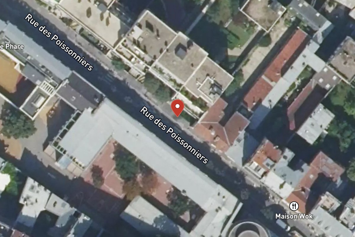 Vue satellite — 12 Rue des Poissonniers