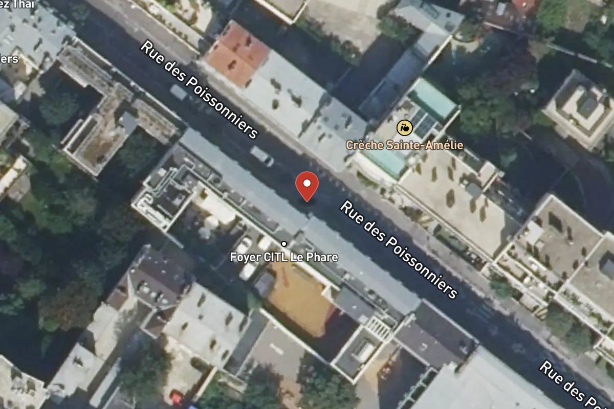 Vue satellite — 13 Rue des Poissonniers