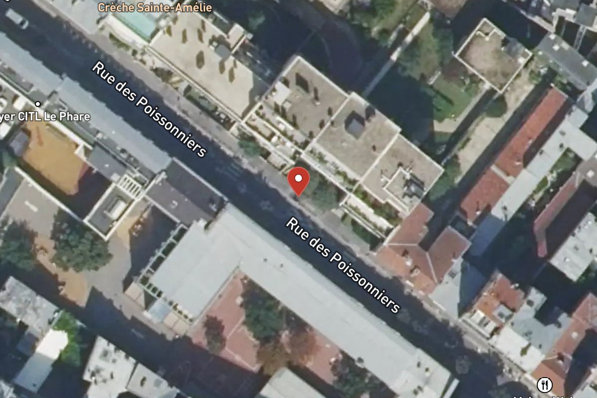 Vue satellite — 14 Rue des Poissonniers