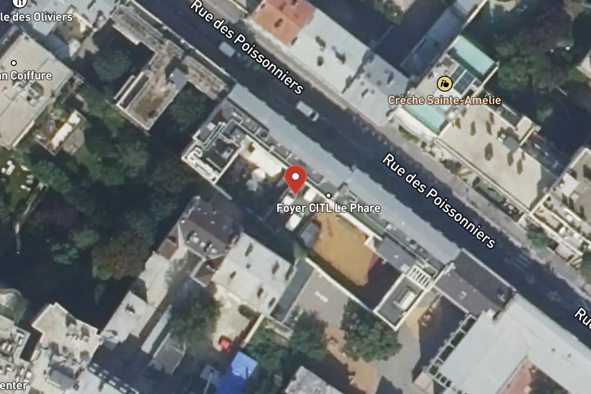 Vue satellite — 15 Rue des Poissonniers