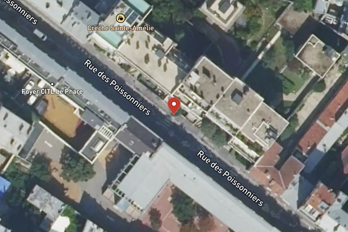 Vue satellite — 16 Rue des Poissonniers
