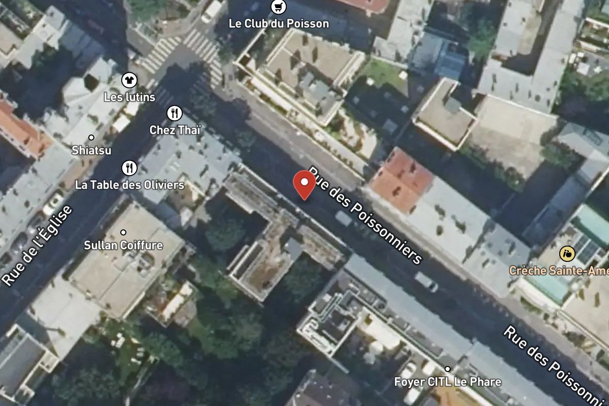 Vue satellite — 17 Rue des Poissonniers