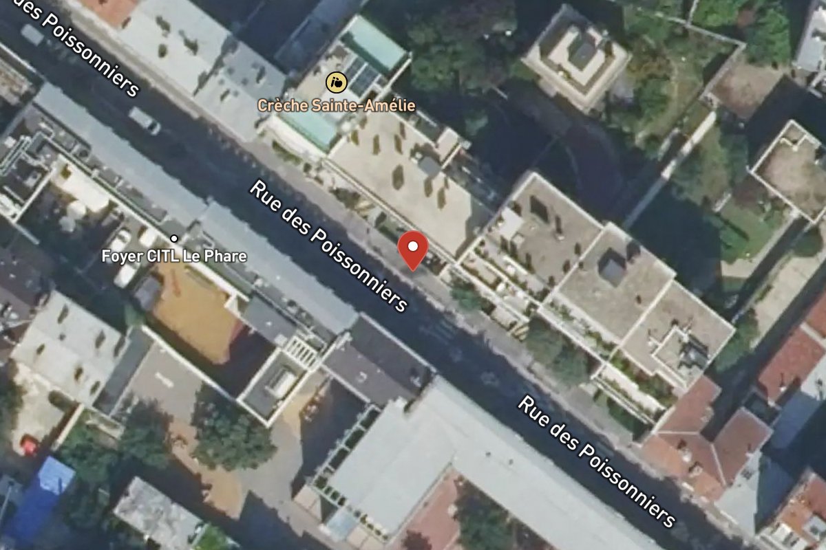 Vue satellite — 18 Rue des Poissonniers